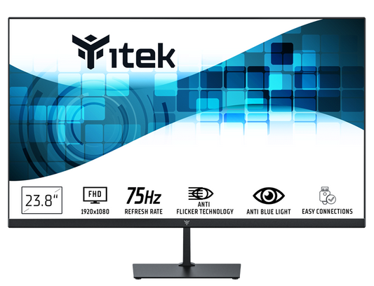 MONITOR GWF – 23.8″ FLAT, FHD 1920X1080, VA, 75HZ, 16:9, HDMI, VGA, AUDIO OUT, LBL, SLIM, FRAMELESS