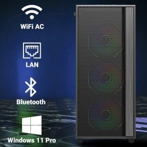 PC Gaming Fisso – Computer Gaming Intel i5-14400F • Scheda Video RTX 5070 12GB • RAM 32GB DDR5 • SSD 1TB NVMe M.2 • Wi-Fi AC e Bluetooth • HDMI e DisplayPort • USB 3.2 • Windows 11 Pro